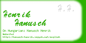 henrik hanusch business card